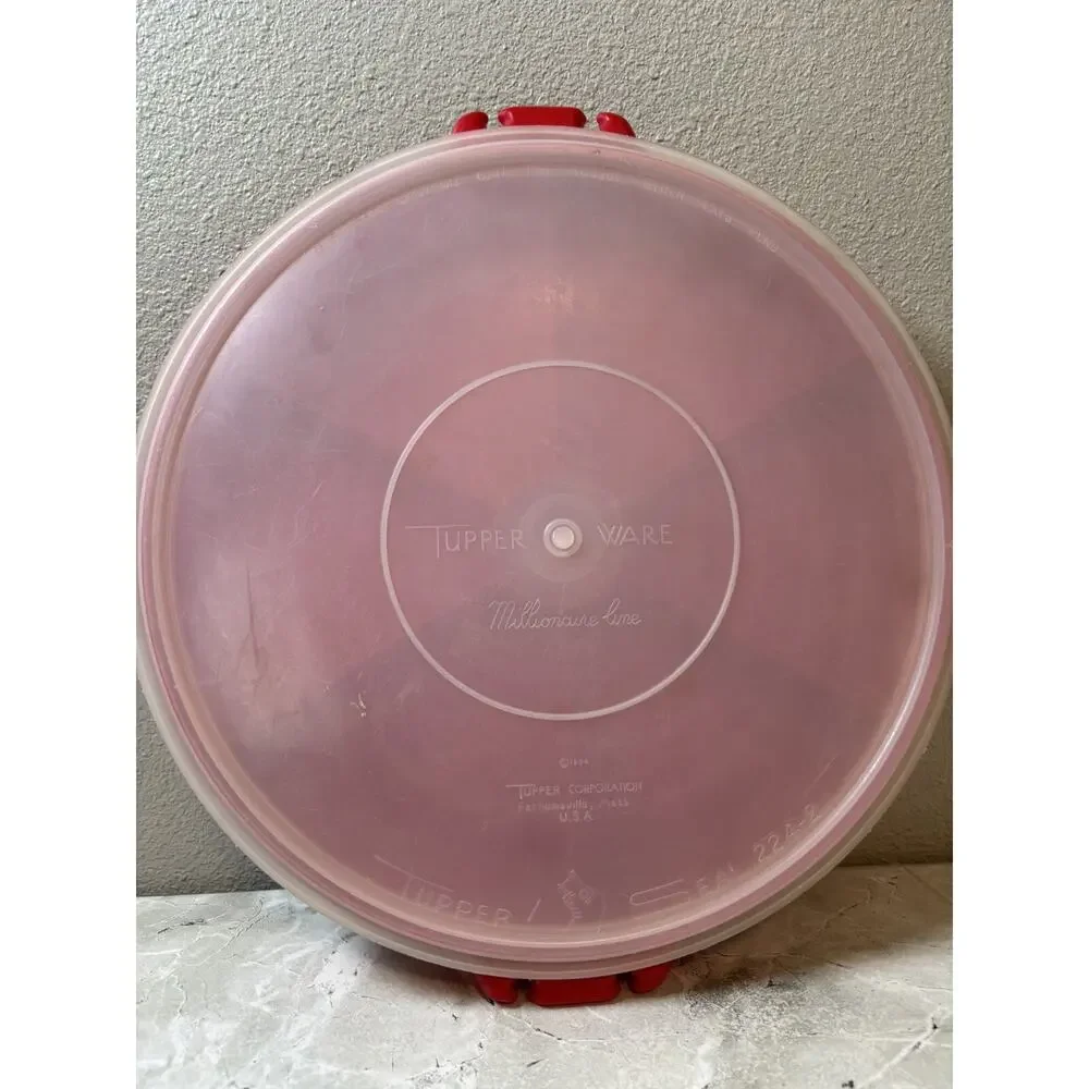 Tupperware‎ Tray 6 Section 405-1 With Tupper Seal Lid 224-2 Red Millionaire Line
